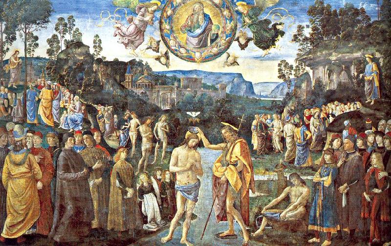 PERUGINO, Pietro Scenes from the Life of Christ Sweden oil painting art